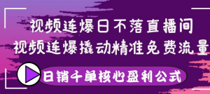 视频连爆撬动精准免费流量，让你卖货日销千单-暗冰资源网