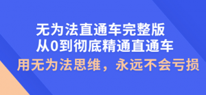 无为法直通车教程完整版：教你彻底精通直通车永不亏损的秘诀-暗冰资源网