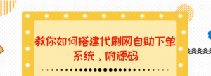 代刷网站搭建教程：教你如何搭建代刷网自助下单系统【附源码】-暗冰资源网