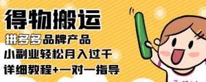 小副业轻松月入过千：得物搬运拼多多品牌产品【详细教程】-暗冰资源网